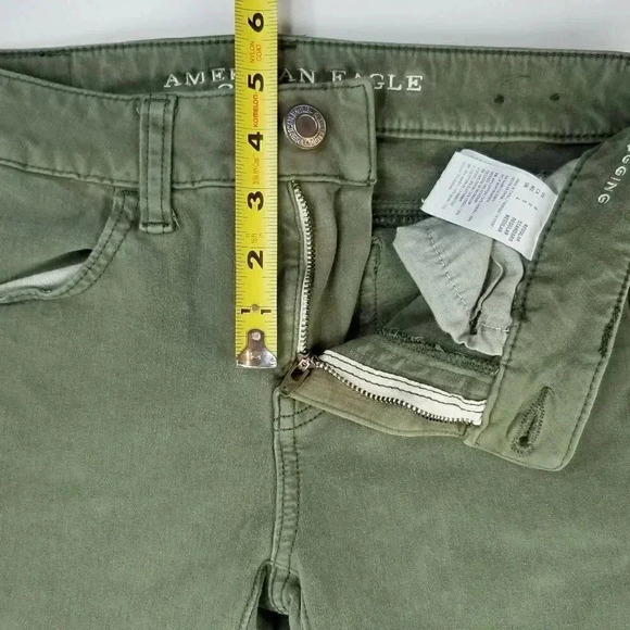 American Eagle Green 360 super Stretch Jegging 0 - Picture 3 of 10